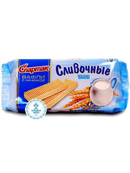 Вафли Сливочные флоу-пак 72г*54 Спартак Вафли Сливочные флоу-пак 72г*54 Спартак